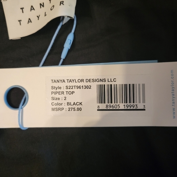 Tanya Taylor Black Blouse Size 2 NWT - Picture 7 of 8